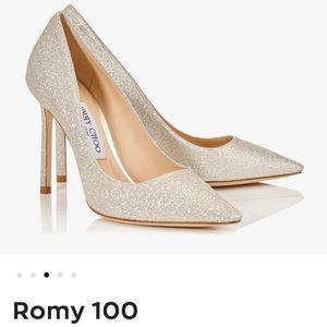 Jimmy Choo Glitter Pump Romy 100 Size 40 NWT